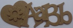 1.5 FUN SERIF FONT – Upper & Lowercase Alphabet Letters Chipboard- 55 Pc
