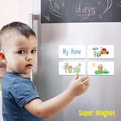 Set of 55 Waterproof Magnetic Name Stickers – 2″ x 1″ Erasable Tags for All Uses