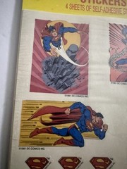 Pack of Vintage 1992 SUPERMAN Stickers SEALED 4 Sheets American Greeting