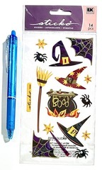Halloween Spider Sticko Stickers Scrapbooking Card Journal Planner
