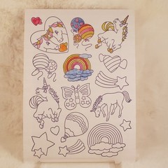 Vintage Lisa Frank Unicorns Rainbow – Color Your Own Sticker Sheet