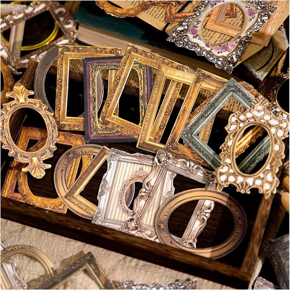180Pcs Scrapbook Embellishments Window Frame for Scrapbooking Supplies, Vintage