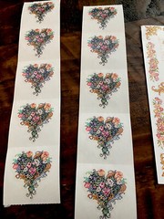 Lot Of PSX Designs Floral & Heart Stickers NEW! Archival Valentines