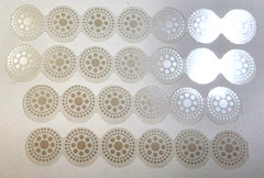Sand Dollars Silver Accents Vellum K&Company Scrapbooking Stickers 4 pc 6″ x 1″