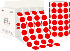 1/2 Inch round Permanent Color-Code Dot Stickers,1000 per Roll Dots Label Dispen