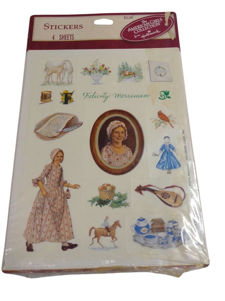 Vintage Hallmark American Girls Collection Felicity Merriman Stickers