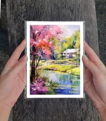Decoupage Paper Pack 35 Sheets 6″x8″ Bright Colourful Landscapes of Forests i…