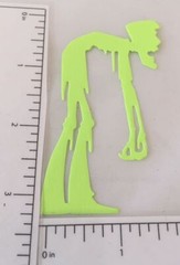 Tim Holtz Die Cuts * Ghoulish Zombie *Set of 12* Green Cardstock or Glitter Foam
