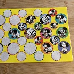 Highlights Stickers Robot Toy Puppy Dog Black & White Red Collar