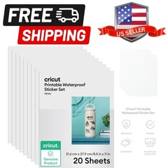 Waterproof Sticker Paper 20 White Sheets, 8.5×11, Printable Stickers For Inkj…