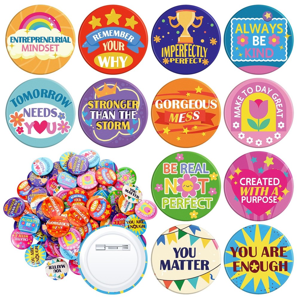 240 PCS Reward Button Pins Employee Of The Month Badges 12 Styles Appreciation