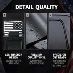 Rear Back Middle Window American Flag Decal Fits Ford F150 F250 F350 2015-202…