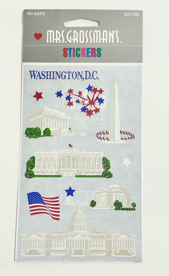 Mrs. Grossman’s Washington DC Capitol White House Scrapbook Stickers PACK