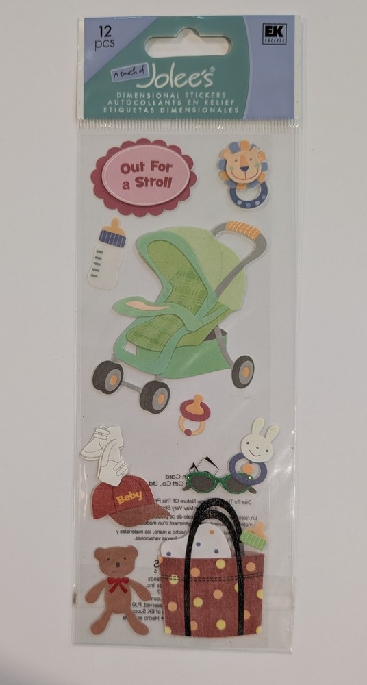 Jolee’s Out For A Stroll Baby Stroller Diaper Bag Toys Scrapbooking Stickers