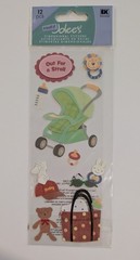 Jolee’s Out For A Stroll Baby Stroller Diaper Bag Toys Scrapbooking Stickers