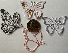 BUTTERFLY QUAD Die-Cut Embellishment(8pc)Bug•Insect •Flying•Wings•Card Making•