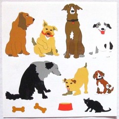 Mrs Grossman Vintage Size 6 x 6 Inch Jumbo Sticker Sheet Asst. *Your Choice*