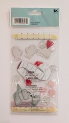 RARE Jolee’s Christmas Winter Hats Scarves & Mittens Snow Scrapbooking Stickers