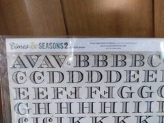 echo park paper company times & seasons 2 alpha stickers set NOS