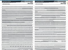 MECANORMA Transfer Lettering 329.24 CLN Letraset #666 CLEARFACE BOLD 7MM