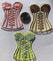 CORSET/BUSTIER Die-Cuts(6pc)2-1/4″x 2-3/4″Lingerie•Wedding•Stripper •Dancer•Bras