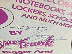 Vintage AUTOGRAPHED LISA FRANK SIGNED 1984 Markie Unicorn Jumbo Sticker 1/1 ****