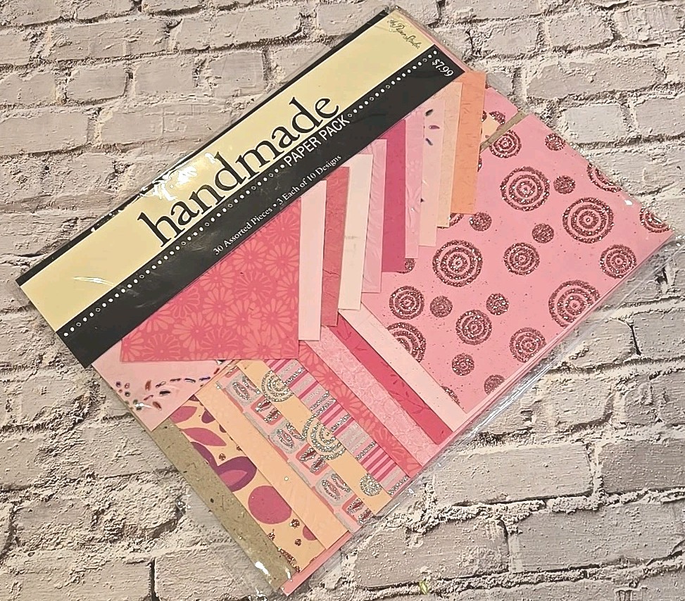 The Paper Studio Handmade Paper Pack, 30 Assorted Pieces, New Sealed
