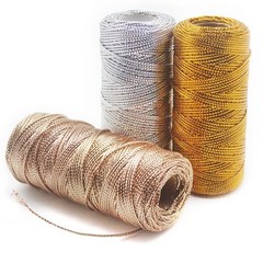 Anvin Metallic Bakers Twine – 328 Yards, Pack of 3 (Gold, Silver, Rose Gold) …