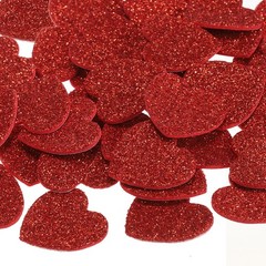 120Pack Red 1″x1″ Heart Foam Stickers EVA Glitters Foam Shape Sticker for DIY