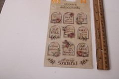 Crafter’s Square Dimensional Fall Window Stickers Always Stay Grateful Scrapbook