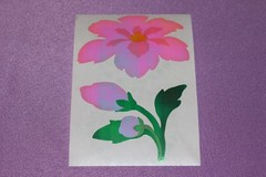 Mrs. Grossman’s RARE Large Sheet of Vintage 1986 Opal Pink Flower Stickers!