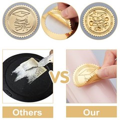 2″ Gold Foil Sticker Dragonfly 100pcs Certificate Seals Gold Embossed Round E…