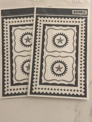 JENNI BOWLIN BLACK Frames / stars – 2 Sheets – NEW