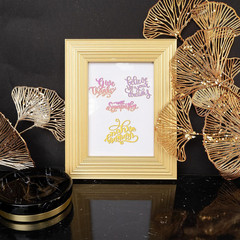 6 Pieces Word Die Cuts for Card Making Blessing Word Metal Embossing Cutting Die