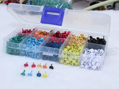 500Pcs 10Colors 5 * 8Mm Mini Brads Paper Fasteners Brads Metal round Brads for P