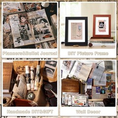 800pcs Vintage Junk Journal Supplies,Scrapbook Supplies Scrapbooking Paper an…
