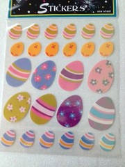 EASTER STICKERS FOIL EGGS MULTI-COLOR EASTER EGGS 26PCS EASTER EGGS