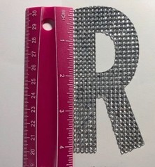 GIANT SILVER RHINESTONE LETTER “R” Stickers(1pc)JoAnn’s•Name•Initial •Label•Last
