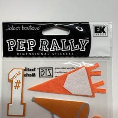 Jolee’s Boutique PEP RALLY 11 Dimensional Stickers School Spirit Orange