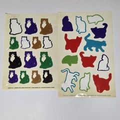 Vintage 1984/86 Current Cats Jumbo Sticker Pack, 8 Partial Sheets 2 Full Sheets
