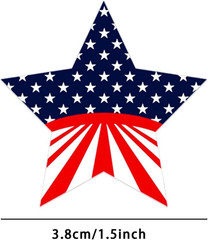 500 Pcs 4Th of July Patriotic Stickers 1.5Inch American Flag Sticker USA Fourth