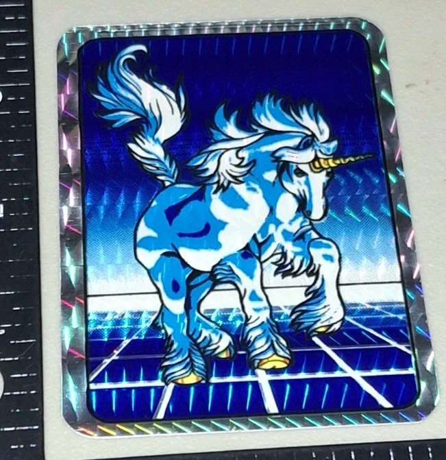 Vintage Stickers UNICORN Blues White Prism Vending Machine