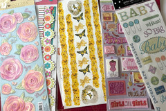 #365 – FAMILY FLOWERS BUTTERFLIES STICKER & EMBELISHMENT LOT JOLEE’S K&CO & MORE