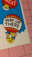 Vintage Hallmark Stickers Thanksgiving Hot Air Balloons Clouds Rewards 1 Sheet