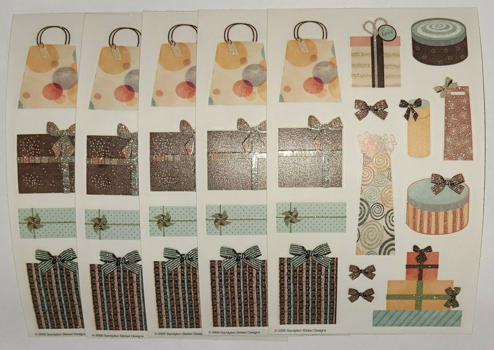 Sandylion Gift Stickers 5 SHEETS Size 4″ X 6 «