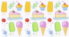 Mrs Grossman’s Sheer COLOR SWEETS Ice Cream PIE Cake Scrapbook Stickers 3 Sheets