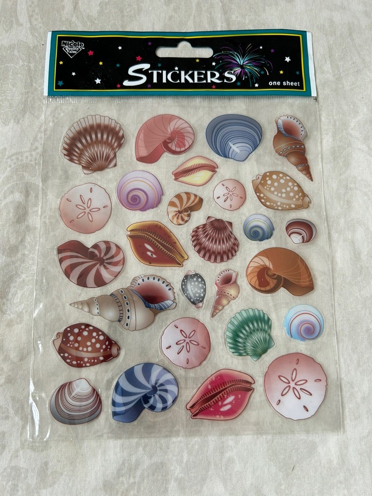 Nicole Quality Value Stickers Seashells New