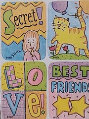 2 Vintage Gibson Stickety Doo Da 1997 Girls Club Friends Stickers 4 Sheets Diary