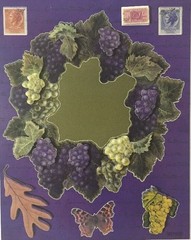 GRAPEVINE 3-D Dimensional FRAME(7pc)The Paper Studio Leaves•Grapes•Stamps•Nature
