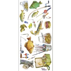 Violette Stickers – Fishing – Retro Vintage Fish, Nature, & Lake Sticker Sheet